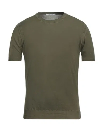 Kangra Cashmere Kangra Man Sweater Military Green Size 36 Cotton