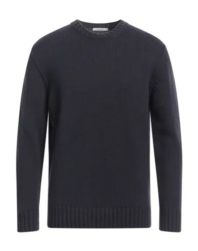 Kangra Man Sweater Navy Blue Size 44 Wool In Burgundy