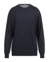 Kangra Man Sweater Navy Blue Size 46 Silk, Cashmere