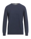 Kangra Man Sweater Slate Blue Size 46 Wool, Silk, Cashmere