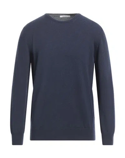 Kangra Man Sweater Slate Blue Size 42 Wool, Silk, Cashmere