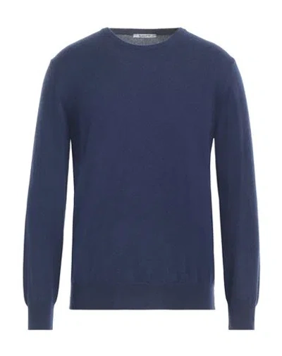 Kangra Man Sweater Navy Blue Size 46 Wool, Silk, Cashmere