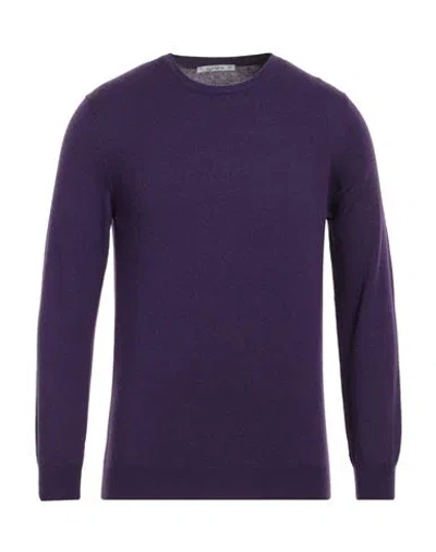 Kangra Man Sweater Purple Size 46 Wool