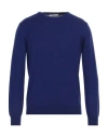 Kangra Cashmere Kangra Man Sweater Azure Size 48 Cotton In Purple
