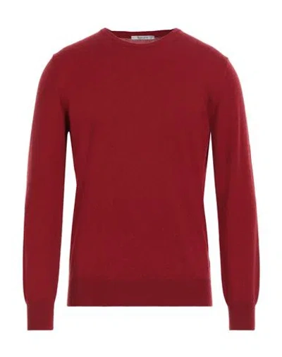 Kangra Cashmere Kangra Man Sweater Red Size 44 Wool, Silk, Cashmere