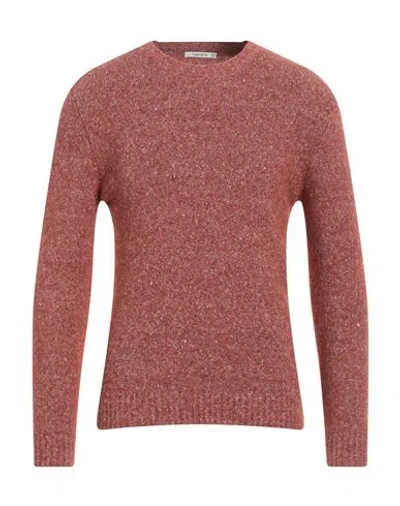 Kangra Man Sweater Rust Size 44 Alpaca Wool, Cotton, Polyamide, Wool, Elastane In Red