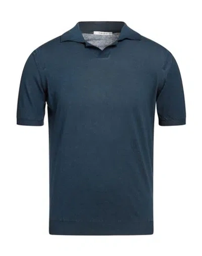 Kangra Cashmere Kangra Man Sweater Slate Blue Size 38 Cotton In Blue