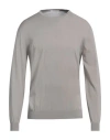 Kangra Cashmere Kangra Man Sweater Taupe Size 42 Silk, Cotton In Grey