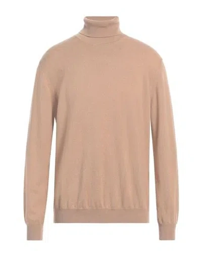 Kangra Cashmere Kangra Man Turtleneck Beige Size 46 Wool, Silk, Cashmere