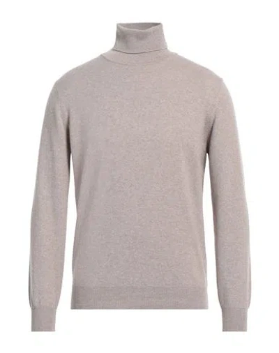 Kangra Cashmere Kangra Man Turtleneck Beige Size 44 Wool, Silk, Cashmere