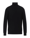 Kangra Man Turtleneck Black Size 42 Wool, Silk, Cashmere