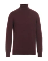 Kangra Man Turtleneck Burgundy Size 46 Wool, Silk, Cashmere In Red
