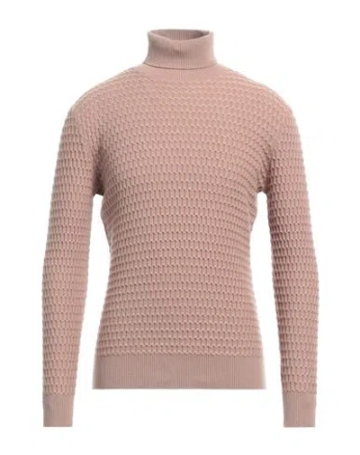 Kangra Cashmere Kangra Man Turtleneck Camel Size 46 Wool, Silk, Cashmere In Beige