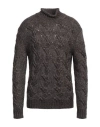 Kangra Cashmere Kangra Man Turtleneck Dark Brown Size 36 Cotton, Wool, Acrylic, Alpaca Wool