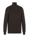 Kangra Cashmere Kangra Man Turtleneck Dark Brown Size 46 Merino Wool