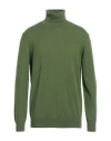 Kangra Man Turtleneck Green Size 44 Wool, Silk, Cashmere