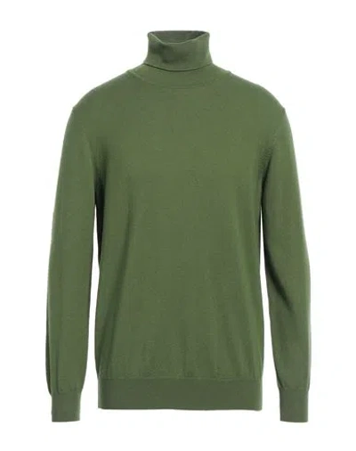 Kangra Man Turtleneck Green Size 44 Wool, Silk, Cashmere