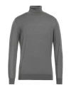 Kangra Cashmere Kangra Man Turtleneck Grey Size 42 Merino Wool