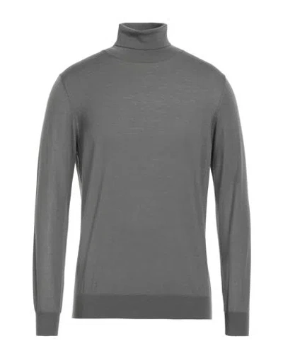 Kangra Cashmere Kangra Man Turtleneck Grey Size 42 Merino Wool In Grey