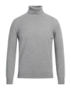 Kangra Cashmere Kangra Man Turtleneck Grey Size 46 Merino Wool, Silk, Cashmere