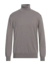 Kangra Man Turtleneck Grey Size 46 Wool, Silk, Cashmere