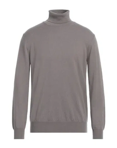 Kangra Man Turtleneck Grey Size 46 Wool, Silk, Cashmere In Gray