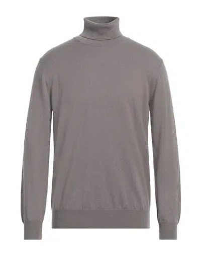 Kangra Cashmere Kangra Man Turtleneck Grey Size 44 Wool, Silk, Cashmere