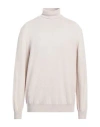 Kangra Man Turtleneck Ivory Size 46 Merino Wool, Silk, Cashmere In White