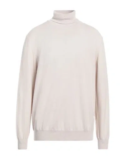 Kangra Cashmere Kangra Man Turtleneck Ivory Size 46 Merino Wool, Silk, Cashmere In White
