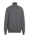 Kangra Man Turtleneck Lead Size 48 Merino Wool In Grey