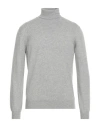 Kangra Man Turtleneck Light Grey Size 44 Wool, Silk, Cashmere