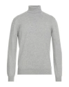 Kangra Cashmere Kangra Man Turtleneck Light Grey Size 46 Wool In Grey