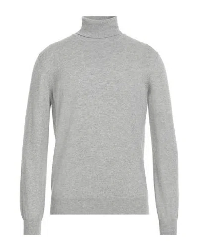 Kangra Man Turtleneck Light Grey Size 44 Wool, Silk, Cashmere