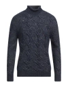 Kangra Cashmere Kangra Man Turtleneck Midnight Blue Size 40 Cotton, Wool, Acrylic, Alpaca Wool