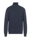 Kangra Cashmere Kangra Man Turtleneck Midnight Blue Size 46 Merino Wool, Silk, Cashmere