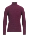 Kangra Man Turtleneck Purple Size 44 Wool, Silk, Cashmere