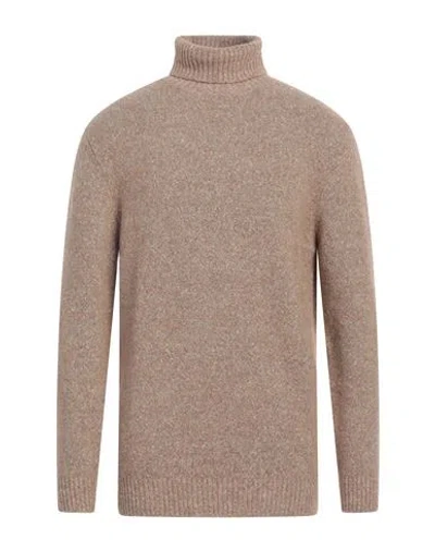 Kangra Man Turtleneck Sand Size 46 Alpaca Wool, Cotton, Polyamide, Wool, Elastane In Brown