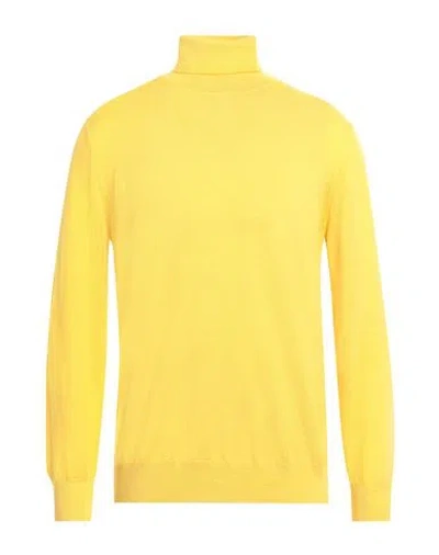 Kangra Cashmere Kangra Man Turtleneck Yellow Size 40 Wool