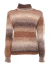 KANGRA PRINTED EFFECT TURTLENECK SWEATER