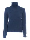 Kangra Cashmere Regular Fit Turtleneck Sweater In Blue