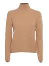 Kangra Cashmere Regular Fit Turtleneck Sweater In Brown