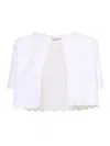 Kangra Cashmere Short White Jacket In White