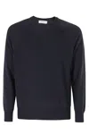 Kangra Cashmere Kangra Man Sweater Midnight Blue Size 38 Merino Wool In Blu