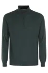 Kangra Cashmere Kangra Stretch Wool Knit Sweater With High Collar In Bosco