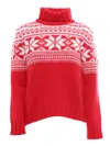 Kangra Cashmere High Neck In Red