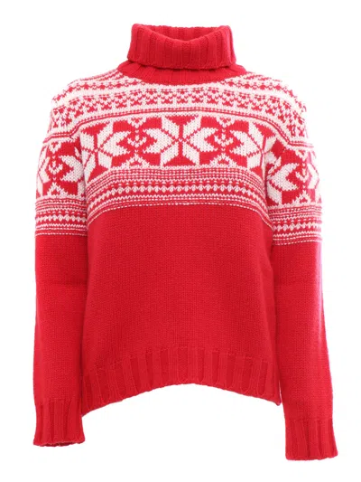 KANGRA CASHMERE TURTLENECK STARS +SEQUINS INLAY