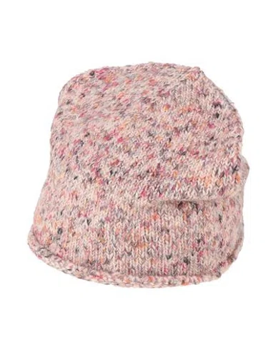 Kangra Woman Hat Pink Size Onesize Cotton, Alpaca Wool, Polyamide, Polyester