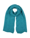 Kangra Cashmere Kangra Woman Scarf Turquoise Size - Alpaca Wool, Polyamide, Merino Wool In Blue