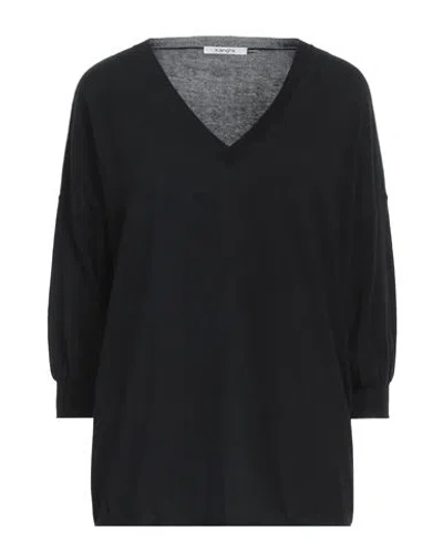 Kangra Woman Sweater Black Size 8 Cotton