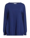 Kangra Woman Sweater Blue Size 10 Wool, Silk, Cashmere